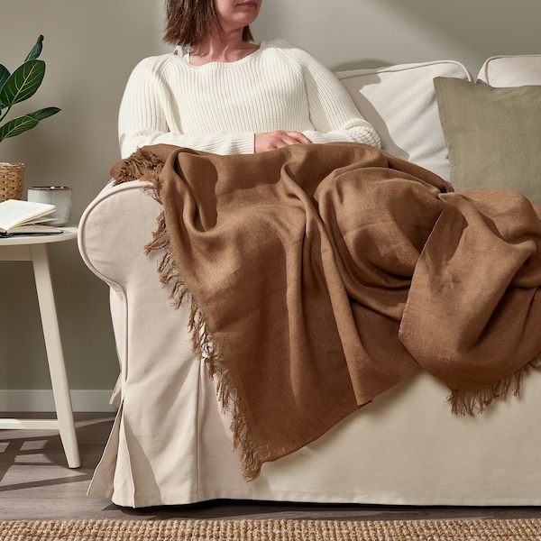 IKEA DYTÅG throw, light brown, 51x67 in , IKEA Sale | 93124QSBZ