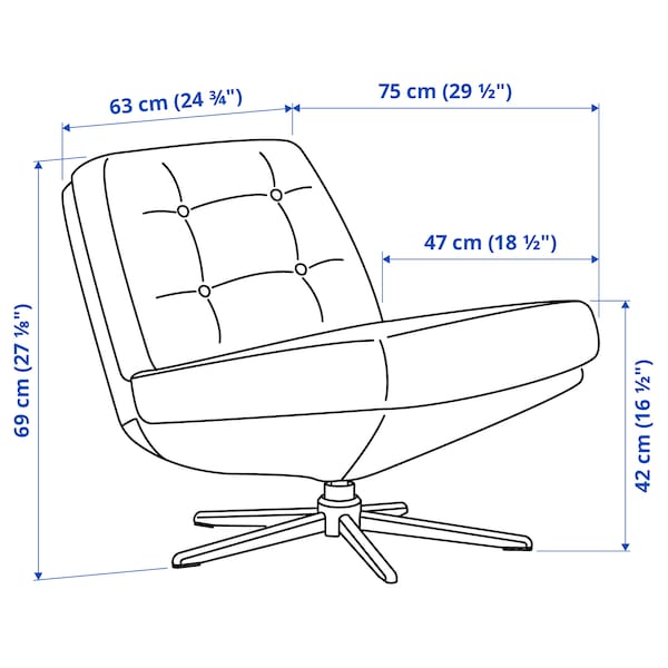 IKEA DYVLINGE swivel chair, Kelinge black , IKEA Sale | 64072TOEV