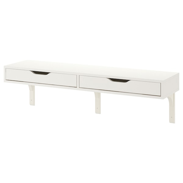 IKEA EKBY ALEX / RAMSHULT wall shelf, white/white, 46 7/8x11 3/8 in , IKEA Sale | 64139WRIT