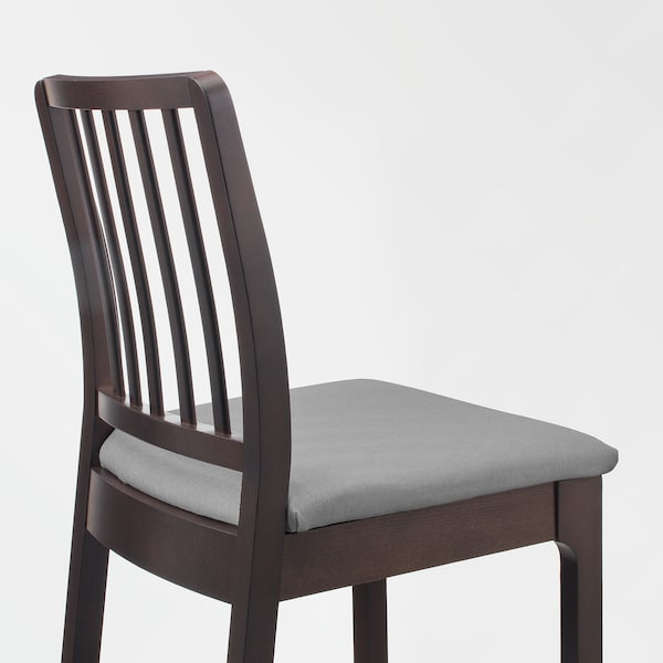 IKEA EKEDALEN Bar stool with backrest, dark brown, Orrsta light gray, Width: 17  3/4 in. Order here! , IKEA Sale | 43295EVXZ