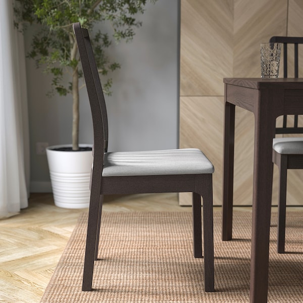 IKEA EKEDALEN Chair, dark brown, Orrsta light gray , IKEA Sale | 58217DGKT