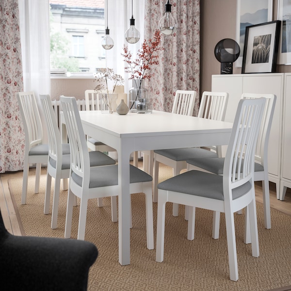 IKEA EKEDALEN Chair, white, Orrsta light gray , IKEA Sale | 34296ZKLP