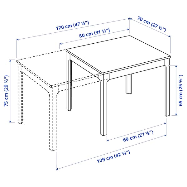 IKEA EKEDALEN extendable table, white, 31 1/2/47 1/4x27 1/2 in , IKEA Sale | 52837RWHT