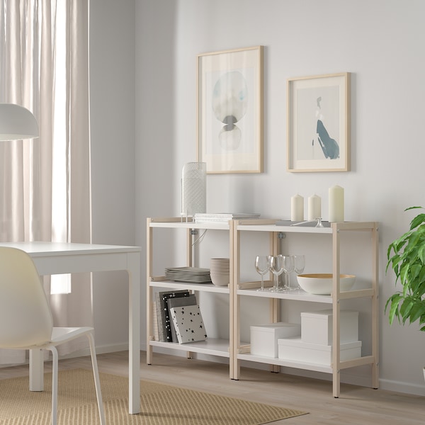 IKEA EKENABBEN open shelf unit, aspen/white, 27 1/2x13 3/8x33 7/8 in , IKEA Sale | 40135YDWN