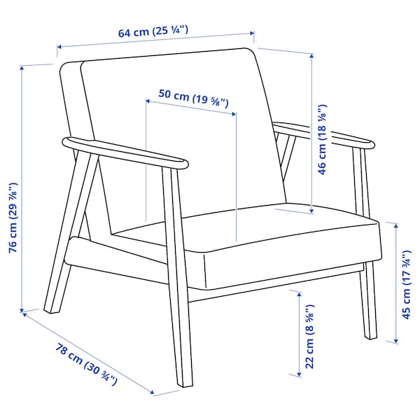 IKEA EKENÄSET armchair, Kelinge gray-turquoise , IKEA Sale | 49607FKRC