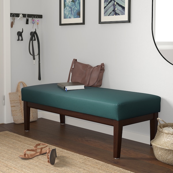 IKEA EKENÄSET bench, Kelinge gray-turquoise, 44 1/8 in , IKEA Sale | 41756NBFE