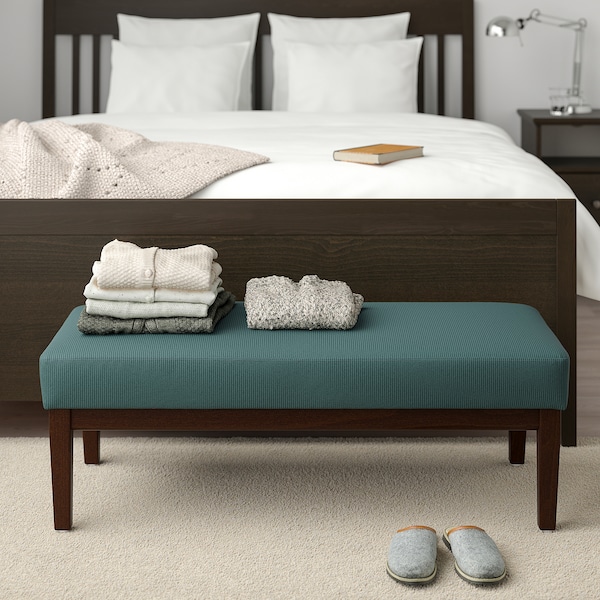 IKEA EKENÄSET bench, Kelinge gray-turquoise, 44 1/8 in , IKEA Sale | 41756NBFE