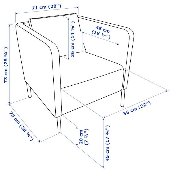 IKEA EKERÖ Armchair, Skiftebo dark blue , IKEA Sale | 93128UHOB