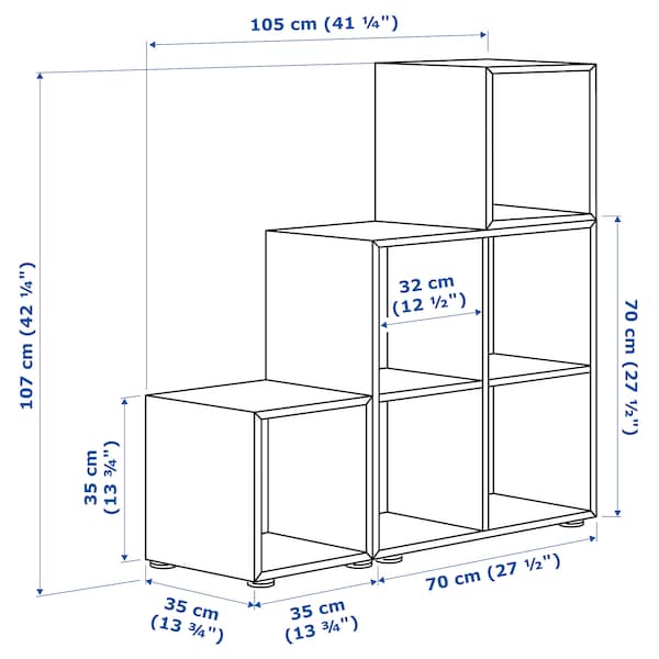 IKEA EKET storage combination with feet, white, 41 3/8x13 3/4x42 1/8 in , IKEA Sale | 28916IXZO