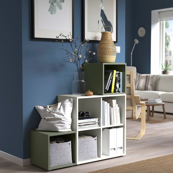 IKEA EKET storage combination with feet, white/gray-green, 41 3/8x13 3/4x42 1/8 in , IKEA Sale | 72410LEPA