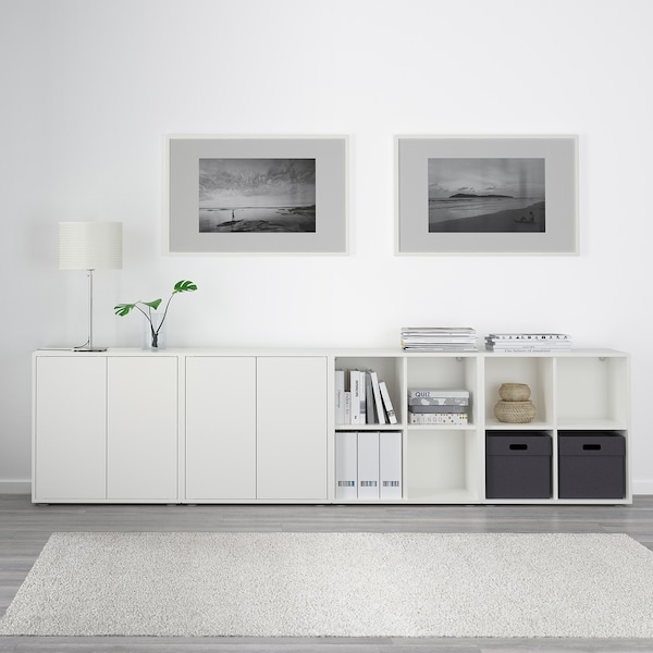 IKEA EKET storage combination with feet, white, 110 1/4x13 3/4x28 3/8 in , IKEA Sale | 35694LTDW