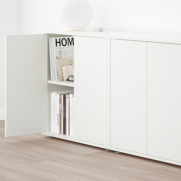 IKEA EKET storage combination with feet, white, 110 1/4x13 3/4x28 3/8 in , IKEA Sale | 35694LTDW