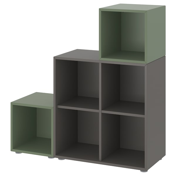 IKEA EKET storage combination with feet, dark gray/gray-green, 41 3/8x13 3/4x42 1/8 in , IKEA Sale | 42896EWPC