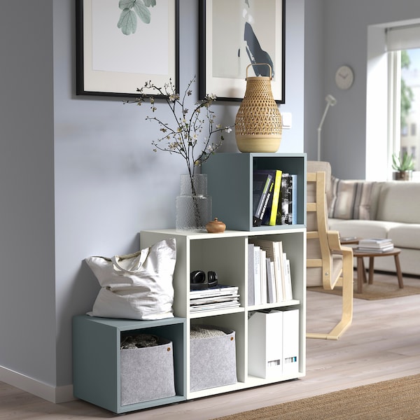 IKEA EKET storage combination with feet, white/light gray-blue, 41 3/8x13 3/4x42 1/8 in , IKEA Sale | 15032LIFA