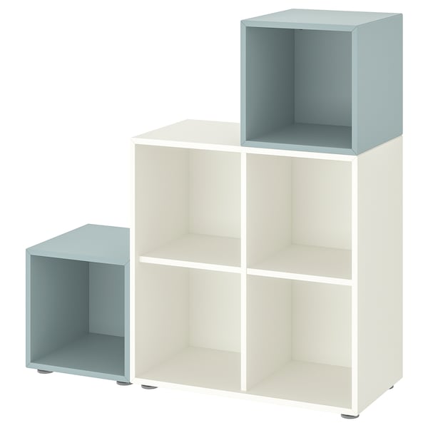 IKEA EKET storage combination with feet, white/light gray-blue, 41 3/8x13 3/4x42 1/8 in , IKEA Sale | 15032LIFA