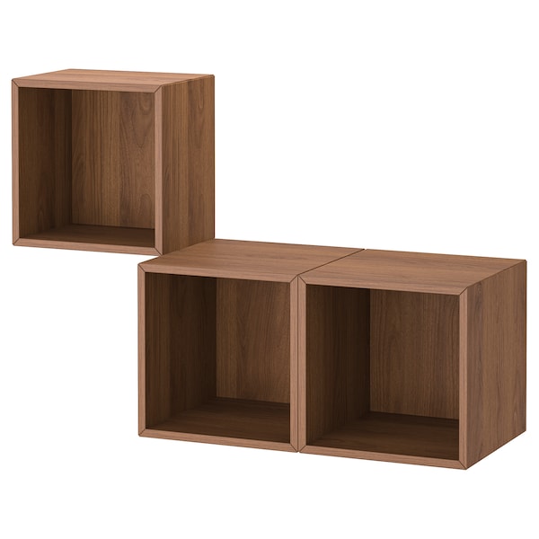 IKEA EKET wall-mounted cabinet combination, walnut effect, 41 3/8x13 3/4x27 1/2 in , IKEA Sale | 51624KVTQ