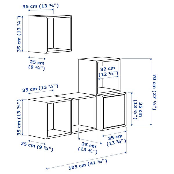 IKEA EKET wall-mounted cabinet combination, dark gray, 41 3/8x13 3/4x47 1/4 in , IKEA Sale | 31045VMDS