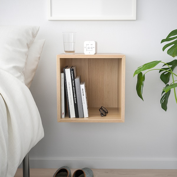 IKEA EKET wall-mounted shelving unit, white stained oak effect, 13 3/4x13 3/4x13 3/4 in , IKEA Sale | 59314ANZI