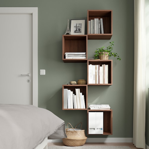 IKEA EKET wall-mounted storage combination, walnut effect, 27 1/2x9 7/8x68 7/8 in , IKEA Sale | 84196JGKN