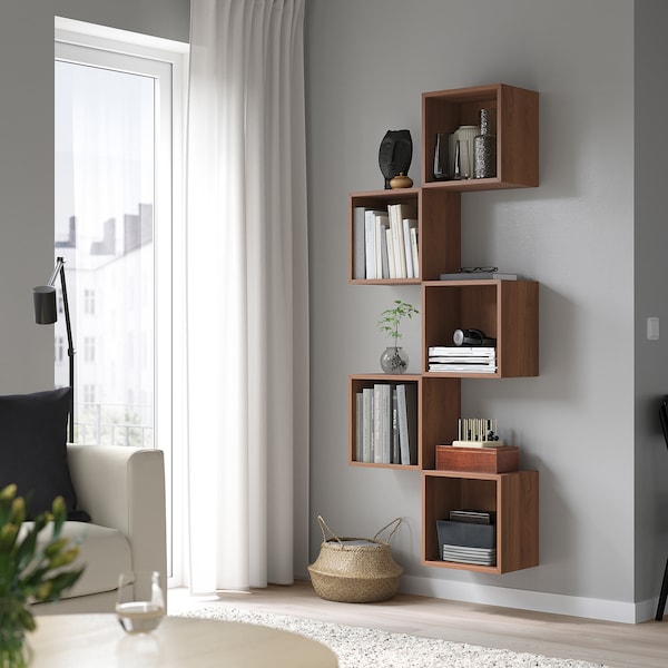 IKEA EKET wall-mounted storage combination, walnut effect, 27 1/2x9 7/8x68 7/8 in , IKEA Sale | 84196JGKN