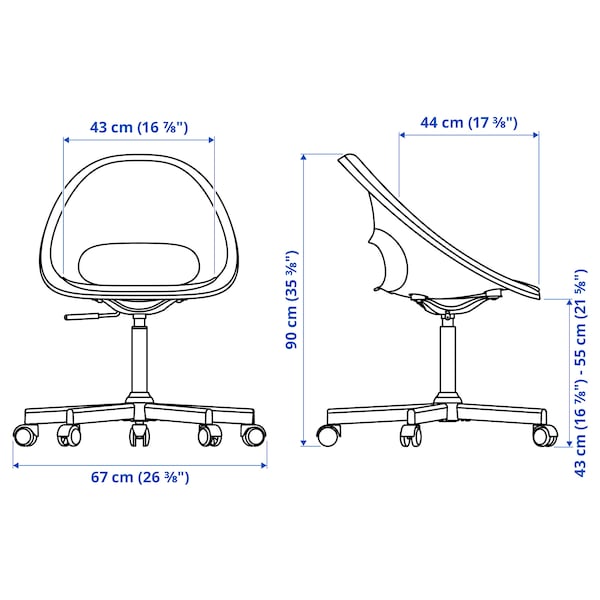 IKEA ELDBERGET / MALSKÄR swivel chair, yellow/white , IKEA Sale | 61752YWEN