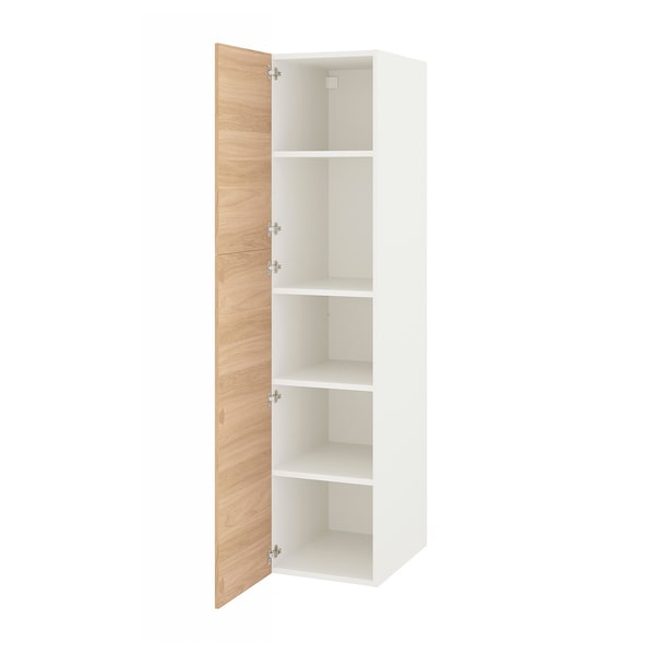 IKEA ENHET high cabinet with 2 doors, white/oak effect, 18x24 3/4x80 in , IKEA Sale | 61459RTUF