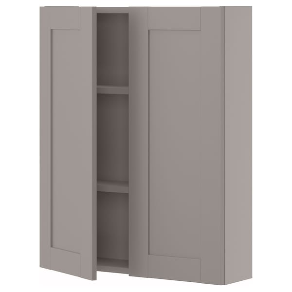 IKEA ENHET wall cabinet/2 door, gray/gray frame, 24x6 3/4x30 in , IKEA Sale | 92570YEVF