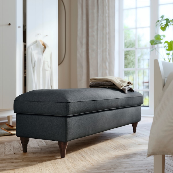 IKEA ESSEBODA bench with storage, Knäbäck anthracite/brown , IKEA Sale | 91023FEGN