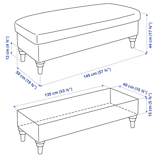 IKEA ESSEBODA bench with storage, Knäbäck anthracite/brown , IKEA Sale | 91023FEGN