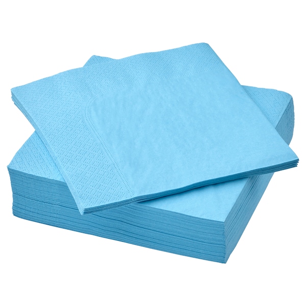 IKEA FANTASTISK paper napkin, bright blue, 15 ¾x15 ¾ in, 50 pack , IKEA Sale | 47290DHJG