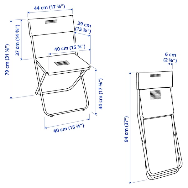 IKEA FEJAN Chair, outdoor, white foldable white , IKEA Sale | 45921ABZN