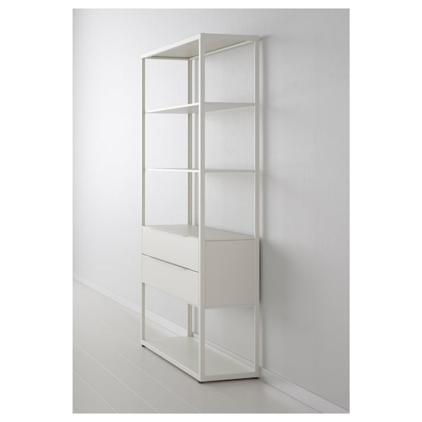 IKEA FJÄLKINGE Chest of drawers with 2 drawers, white, 46  1/2 in , IKEA Sale | 15683EZOS