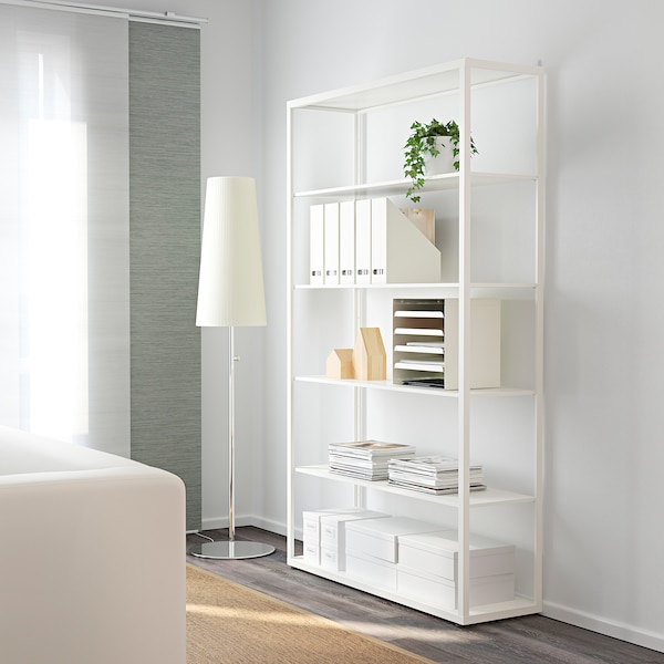 IKEA FJÄLKINGE Shelf unit, white, 46  1/2x76 in , IKEA Sale | 12937WMPN