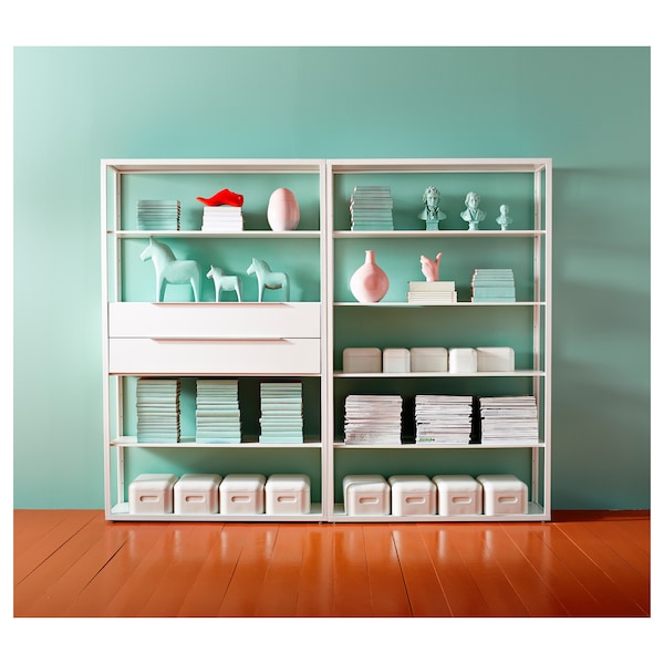 IKEA FJÄLKINGE Shelf unit, white, 46  1/2x76 in , IKEA Sale | 12937WMPN