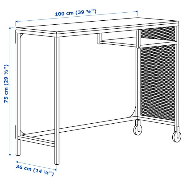 IKEA FJÄLLBO Laptop table, black, 39  3/8x14  1/8 in , IKEA Sale | 90468EMNS