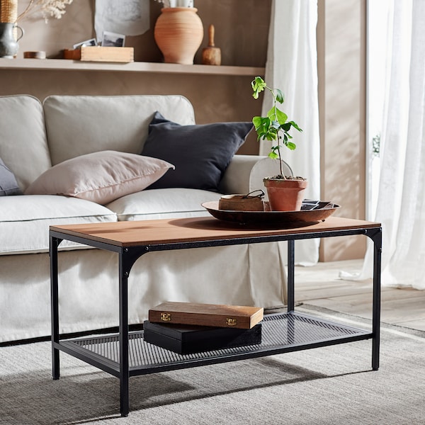 IKEA FJÄLLBO coffee table, black, 35 3/8x18 1/8 in , IKEA Sale | 72809KZWB