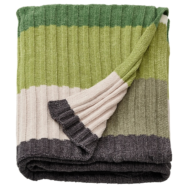 IKEA FJÄLLTRIFT throw, gray/green, 51x67 in , IKEA Sale | 71089XCOJ