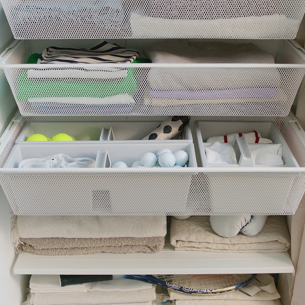 IKEA FÅNGGRÖDA insert with compartments, light gray, 19x7x5 ½ in , IKEA Sale | 50473RDTO