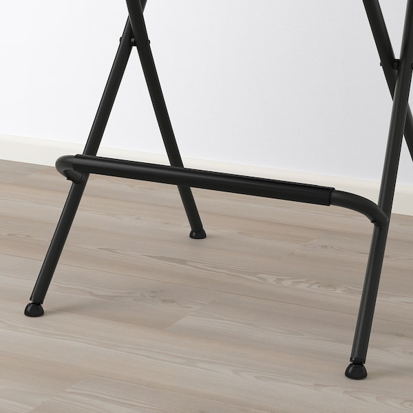 IKEA FRANKLIN Bar stool with backrest, foldable, black, black, Width: 19  5/8 in. Find it here! , IKEA Sale | 60574JWTZ