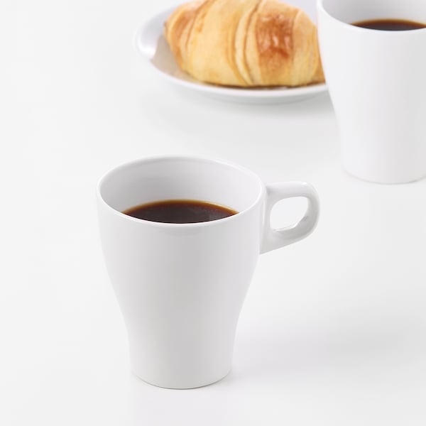 IKEA FÄRGRIK mug, stoneware white, 8.5 oz, 4 pack , IKEA Sale | 70824OVDK