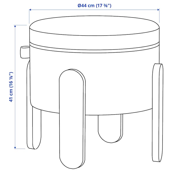 IKEA FÖRLUNDA pouffe, with storage/Vissle beige , IKEA Sale | 89147SDNX