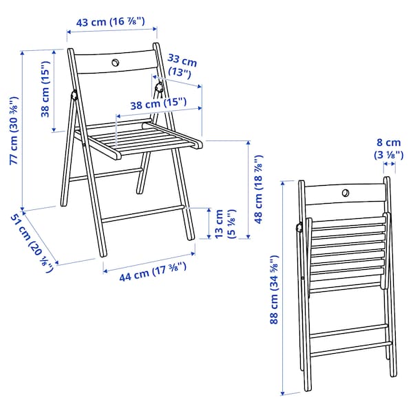 IKEA FRÖSVI folding chair, beech , IKEA Sale | 09846BCDY