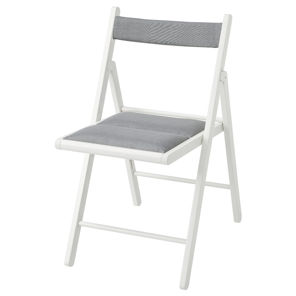 IKEA FRÖSVI folding chair, white/Knisa light gray , IKEA Sale | 24790QZOS