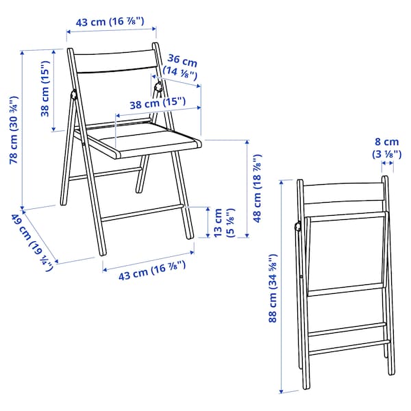 IKEA FRÖSVI folding chair, white/Knisa light gray , IKEA Sale | 24790QZOS