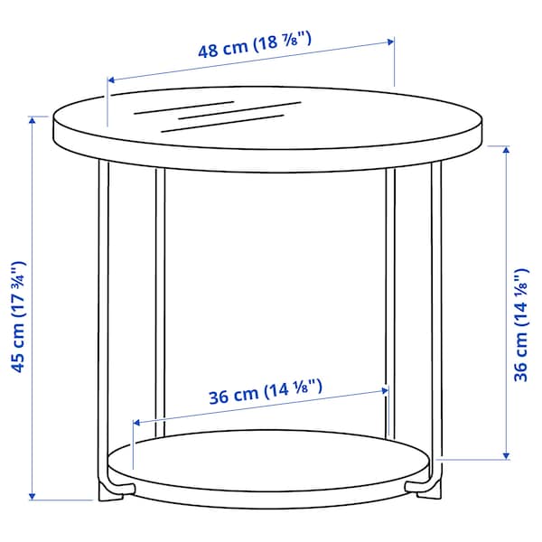 IKEA FRÖTORP side table, anthracite marble effect/black glass, 18 7/8 in , IKEA Sale | 80365XZKY