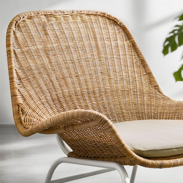 IKEA FRYKSÅS chair with cushion, rattan/Risane natural , IKEA Sale | 68541MBEW