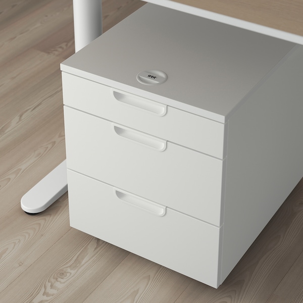 IKEA GALANT Drawer unit on casters, white, 17  3/4x21  5/8 in , IKEA Sale | 56129ANGK