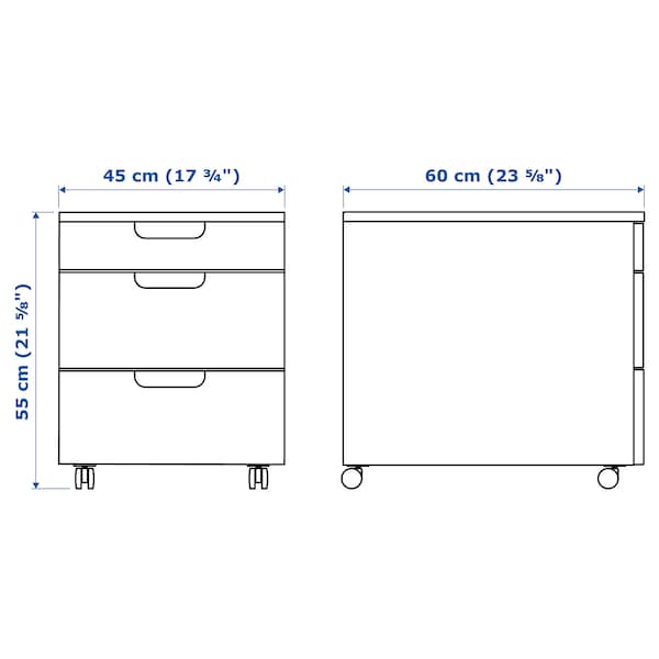 IKEA GALANT Drawer unit on casters, white, 17  3/4x21  5/8 in , IKEA Sale | 56129ANGK