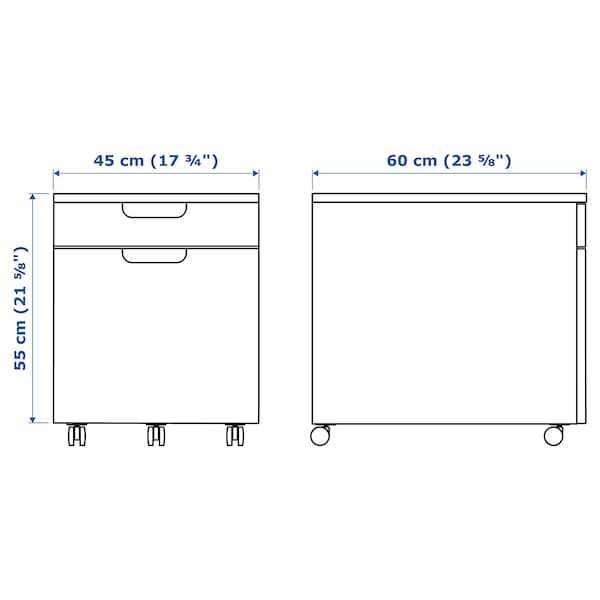 IKEA GALANT Drawer unit/drop file storage, white stained oak veneer, 17  3/4x21  5/8 in , IKEA Sale | 16540GUSW