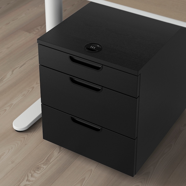 IKEA GALANT drawer unit on casters, black stained ash veneer, 17 3/4x21 5/8 in , IKEA Sale | 51963JDNR